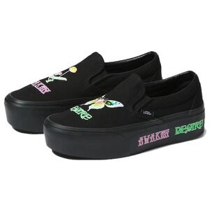 Vans Morph Blackout  CLASSIC SLIP-ON STACKFOR M 5.5/‎ W 7 black Glow In Dark